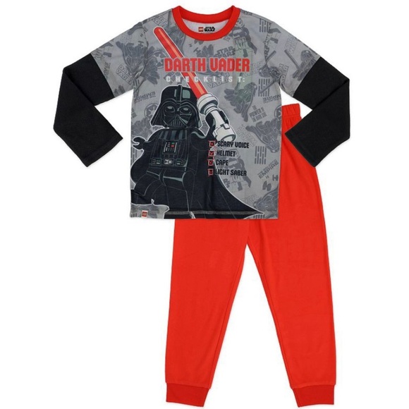 BOYS' LEGO Star Wars Darth Vader 2pc Pajama Set - Black/Red/Gray L NWT - Picture 1 of 3
